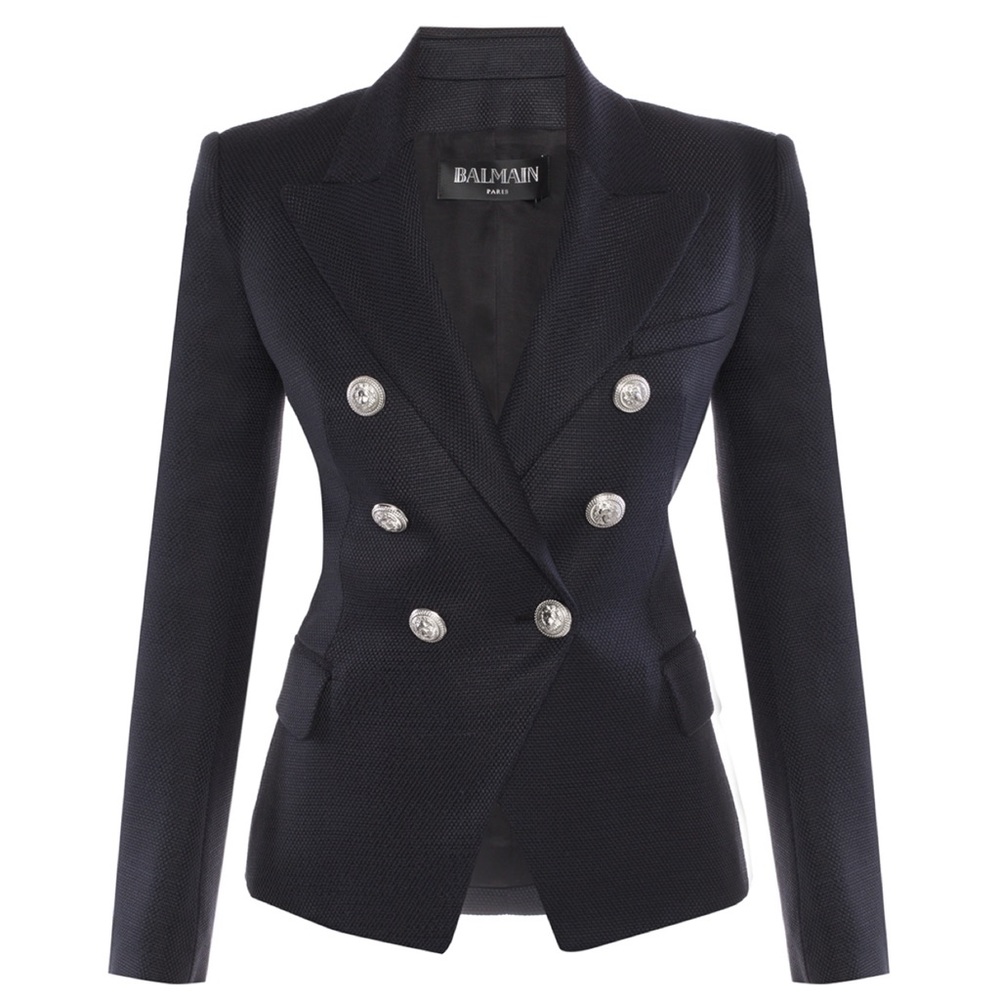 Balmain Double-Breasted Blazer, Size L